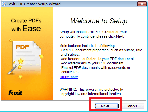 Foxit PDF Creator 3.1.0.1210